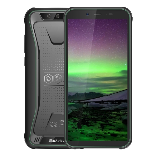 

[HK Stock] Blackview BV5500 Rugged Phone, 2GB+16GB, IP68 Waterproof Dustproof Shockproof, Dual Back Cameras, 4400mAh Battery, 5.5 inch Android 8.1 MTK6580P Quad Core up to 1.3GHz, Network: 3G, OTG, Dual SIM, EU Version(Green)