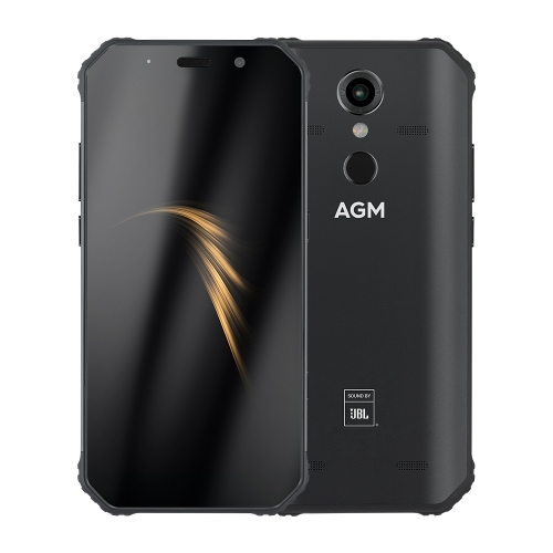 AGM A9 Rugged Phone, 4GB+32GB, IP68 Waterproof Dustproof Shockproof, Fingerprint Identification, 5400mAh Battery, 5.99 inch Android 8.1 Qualcomm SDM450 Octa Core, Network: 4G, OTG, NFC, JBL Sound(Black)