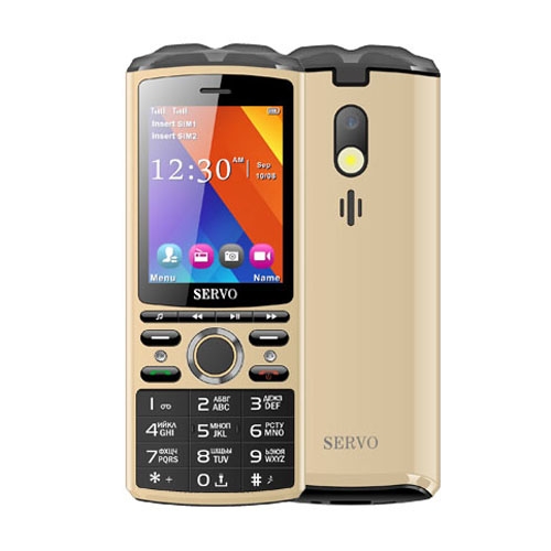 

SERVO R25 Mobile Phone, 5500mAh Battery, 2.8 inch, 21 Keys, Support Bluetooth, FM, Flashlight, MP3 / MP4, GSM, Dual SIM, with Wireless Earphone Headset, Russian Keyboard (Gold)
