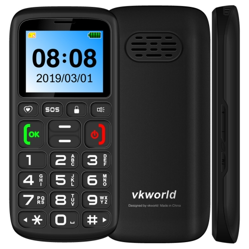 

[HK Stock] VKworld Z3 Feature Phone, 1.77 inch Screen, 1000mAh Battery, SpreadTrum SC6531, SOS, Key Lock, Dual SIM, FM, Torch, Bluetooth, English Keyboard (Black)
