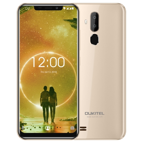 

[HK Stock] OUKITEL C12, 2GB+16GB, Dual Back Cameras, Face ID & Fingerprint Identification, 6.18 inch U-notch Screen Android 8.1 MTK6580 Quad Core up to 1.3GHz, Network: 3G(Gold)