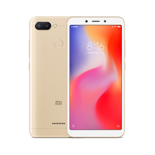 

[HK Stock] Xiaomi Redmi 6, 3GB+32GB, Global Official Version, AI Dual Back Cameras, Face & Fingerprint Identification, 5.45 inch MIUI 9.0 Helio P22 Octa Core up to 2.0GHz, Network: 4G(Gold)