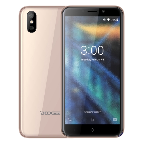 

[HK Stock] DOOGEE X50, 1GB+8GB, Dual Back Cameras, Face ID, 5.0 inch Android 8.1 MTK6580M Quad Core up to 1.3GHz, Network: 3G, OTA, Dual SIM(Gold)