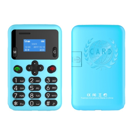 

AEKU A6 Kids Card Mobile Phone, 0.96 inch Blue Screen, Spreadtrum6600, GSM (Blue)