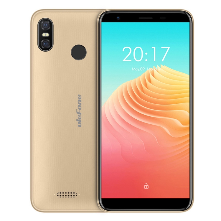 

[HK Stock] Ulefone S9 Pro, 2GB+16GB, Dual Back Cameras, Face ID & Fingerprint Identification, 5.5 inch Android 8.1 MTK6739 Quad-core 64-bit up to 1.3GHz, Network: 4G, Dual SIM(Gold)