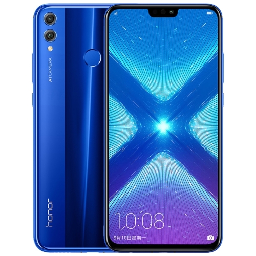 

Huawei Honor 8X, 6GB+64GB,China Version, Dual AI Back Cameras, Fingerprint Identification, 6.5 inch EMUI 8.2 (Android 8.1) Hisilicon Kirin 710 Octa Core, 4 x Cortex A73 2.2GHz + 4 x Cortex A53 1.7GHz, Network: 4G (Blue) Support Google Play