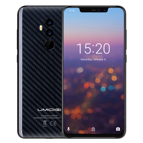 

UMIDIGI Z2 Pro, Dual 4G, 6GB+128GB, Dual Back Cameras + Dual Front Cameras, Face ID & Fingerprint Identification, 6.2 inch Android 8.1 MTK6771 AI-driven Helio P60 Octa Core up to 2.0GHz, Network: 4G, NFC, Wireless Charge, Dual SIM(Carbon Fiber Black)
