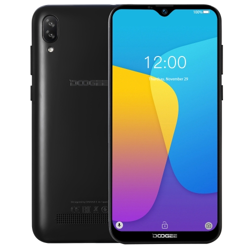 

[HK Stock] DOOGEE Y8C, 1GB+16GB, Dual Back Cameras, Face ID, 6.1 inch Water-drop Screen Android 8.1 Oreo MTK6580 Quad Core up to 1.3GHz, Network: 3G, OTA, Dual SIM(Black)