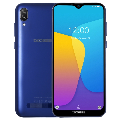 

[HK Stock] DOOGEE Y8C, 1GB+16GB, Dual Back Cameras, Face ID, 6.1 inch Water-drop Screen Android 8.1 Oreo MTK6580 Quad Core up to 1.3GHz, Network: 3G, OTA, Dual SIM(Blue)