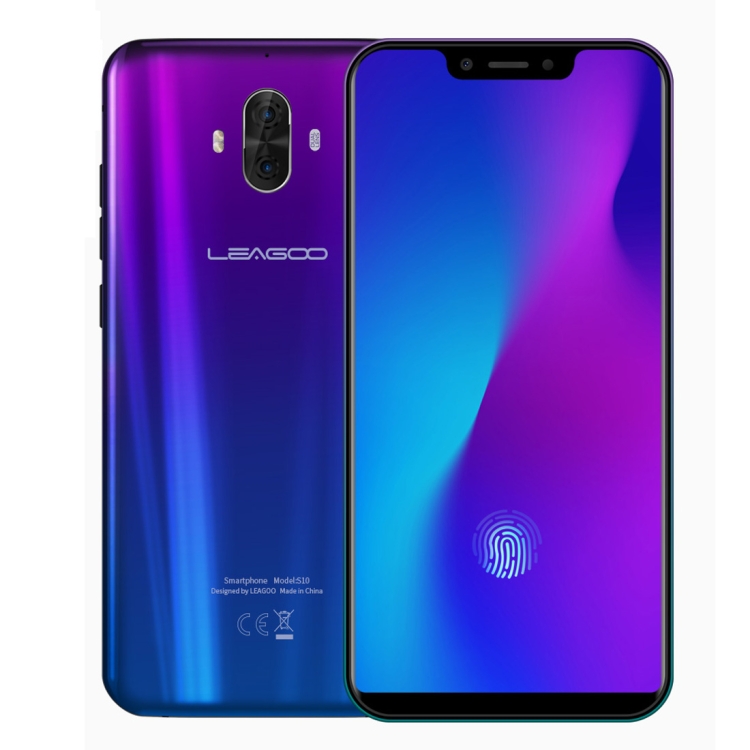

[HK Stock] LEAGOO S10, 6GB+128GB, Dual Back Cameras, Face & In-Display Fingerprint Identification, 4050mAh Battery, 6.21 inch Android 8.1 MTK6771 Helio P60 Octa Core up to 2.0GHz, Network: 4G, OTG, Dual SIM(Gradient Blue)