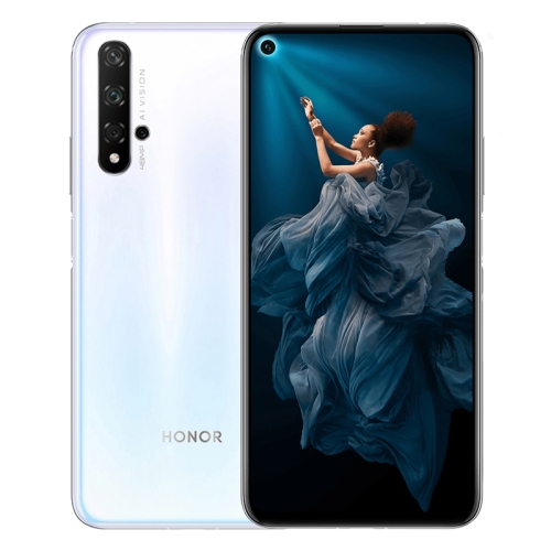 

Huawei Honor 20, 48MP Camera, 8GB+256GB, China Version, Quad Back Cameras, Fingerprint Identification, 6.26 inch Magic UI 2.1.0 (Android 9.0) HUAWEI Kirin 980 Octa Core up to 2.6GHz, Network: 4G, NFC(White)