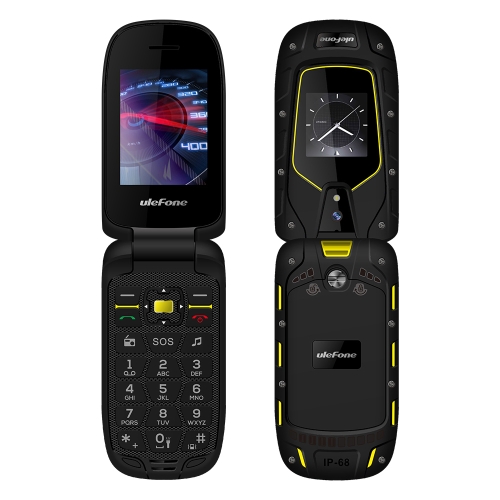 

[HK Stock] Ulefone Armor Flip Rugged Phone, IP68/IP69K/MIL-STD-810G Waterproof Dustproof Shockproof, 2.4 inch + 1.44 inch, MTK6261A, Bluetooth, FM, Network: 2G, Dual SIM(Black)