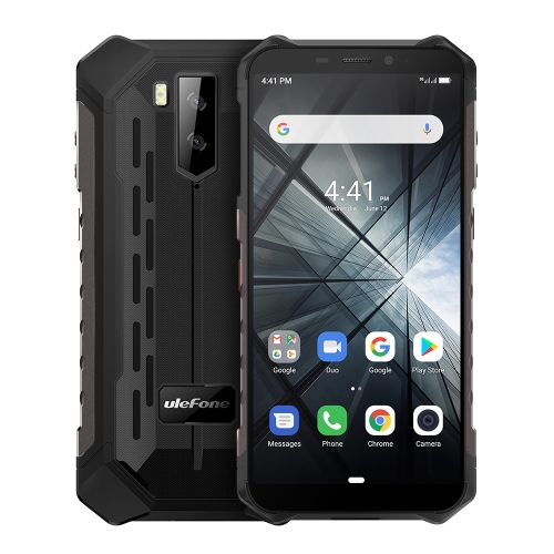 [HK Stock] Ulefone Armor X3 Rugged Phone, 2GB+32GB, IP68 Waterproof Dustproof Shockproof, 5.5 inch Android 9.0 MT6580 Quad Core 32-bit up to 1.3GHz, 5000mAh Battery, Dual Back Cameras & Face Unlock, Network: 3G(Black)