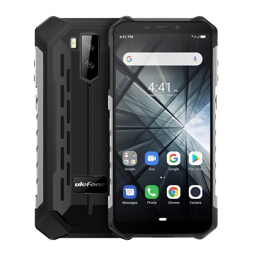 

[HK Stock] Ulefone Armor X3 Rugged Phone, 2GB+32GB, IP68 Waterproof Dustproof Shockproof, 5.5 inch Android 9.0 MT6580 Quad Core 32-bit up to 1.3GHz, 5000mAh Battery, Dual Back Cameras & Face Unlock, Network: 3G(Silver)