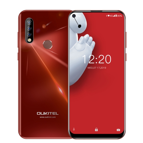 

[HK Stock] OUKITEL C17 Pro, 4GB+64GB, Dual Triple Cameras, Face ID & Fingerprint Identification, 6.35 inch Pole-notch Screen Android 9.0 Pie MTK6763 Octa-core up to 2.0GHz, Network: 4G, Dual SIM(Red)