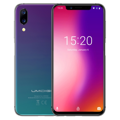 

[HK Stock] UMIDIGI One, 4GB+32GB, Global Band Dual 4G, Dual Back Cameras, Face ID & Side Fingerprint Identification, 5.9 inch Android 8.1 MTK Helio P23 Octa Core up to 2.0GHz, Network: 4G, VoLTE, Dual SIM(Twilight)
