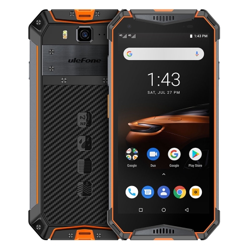[HK Warehouse] Ulefone Armor 3W Rugged Phone, Dual 4G, 6GB+64GB, IP68/IP69K Waterproof Dustproof Shockproof, Face ID & Fingerprint Identification, 10300mAh Battery, 5.7 inch  Android 9.0 MKT Helio P70 Octa-core 64-bit up to 2.1GHz, Network: 4G, Dual VoLTE