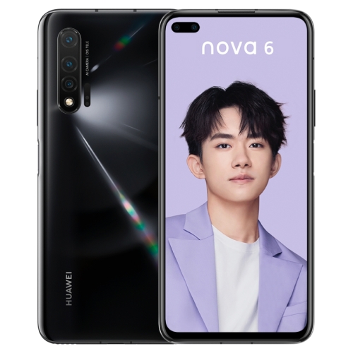 

Huawei nova 6 WLZ-AL10, 8GB+128GB, China Version, Triple Back Cameras + Dual Front Cameras, 4100mAh Battery, Face ID & Fingerprint Identification, 6.57 inch EMUI 10.0.1 HUAWEI Kirin 990 Octa Core up to 2.86GHz, Network: 4G, OTG, NFC(Jet Black)