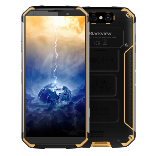 

[HK Stock] Blackview BV9500, 4GB+64GB, IP68 Waterproof Dustproof Shockproof, Dual Back Cameras, 10000mAh Battery, Face ID & Fingerprint Identification, 5.7 inch Android 8.1 Helio P23 (MTK6763) Octa Core up to 2.5GHz, NFC, Wireless Charge, Network: 4G(Yell