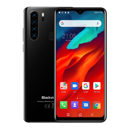

[HK Warehouse] Blackview A80 Pro, 4GB+64GB, Quad Rear Cameras, Face ID & Fingerprint Identification, 4680mAh Battery, 6.49 inch Waterdrop Screen Android 9.0 Pie MTK6757 Helio P25 Octa Core 64bit up to 2.6GHz, Network: 4G, Dual SIM(Black)