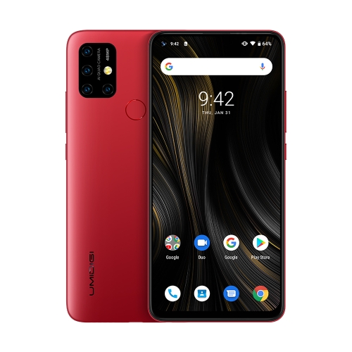 

[HK Warehouse] UMIDIGI Power 3, 4GB+64GB, Quad Back Cameras, 6150mAh Battery, Face ID & Fingerprint Identification, 6.53 inch Full Screen Android 10 MTK Helio P60 Octa Core up to 2.0GHz, Network: 4G, OTG, NFC, Dual SIM(Red)