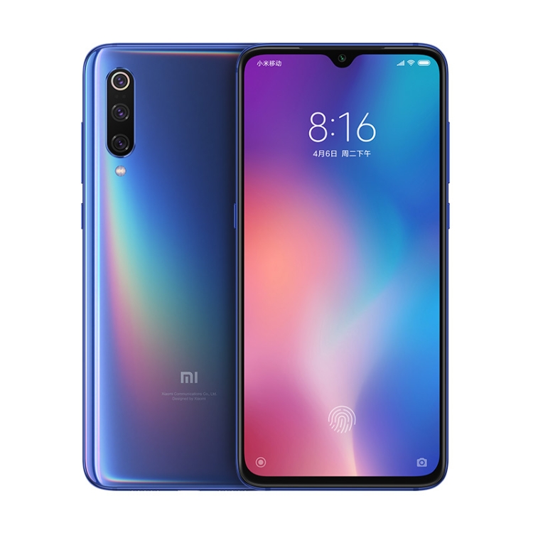 

Xiaomi Mi 9, 8GB+128GB, Screen Fingerprint Identification, Face ID, 48MP Triple Rear Cameras, 6.39 inch Water-drop Screen MIUI 10 Qualcomm Snapdragon 855 Octa Core Kryo 485 up to 2.84GHz, Network: 4G, Dual SIM, NFC, 20W Wireless Charging(Blue)