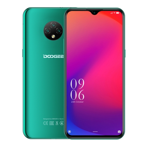 [HK Stock] DOOGEE X95, 2GB+16GB, Triple Back Cameras, Face ID, 6.52 inch Water-drop Screen Android 10 MTK6737V/WA Quad Core up to 1.3GHz, Network: 4G, OTG, OTA, Dual SIM(Green)