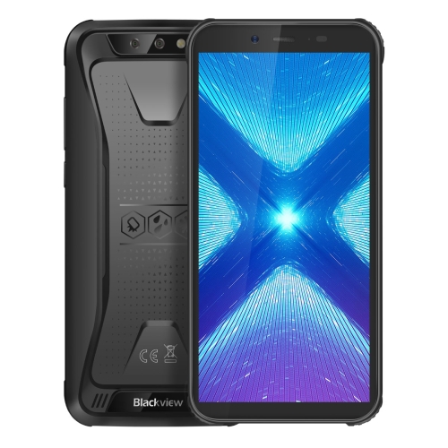 

[HK Warehouse] Blackview BV5500 Plus Rugged Phone, 3GB+32GB, IP68 Waterproof Dustproof Shockproof, Dual Back Cameras, Face Unlock, 4400mAh Battery, 5.5 inch Android 10.0 MTK6739 Quad Core up to 1.5GHz, Network: 4G, NFC, OTG, Dual SIM(Black)