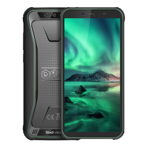

[HK Stock] Blackview BV5500 Plus Rugged Phone, 3GB+32GB, IP68 Waterproof Dustproof Shockproof, Dual Back Cameras, Face Unlock, 4400mAh Battery, 5.5 inch Android 10.0 MTK6739 Quad Core up to 1.5GHz, Network: 4G, NFC, OTG, Dual SIM(Green)