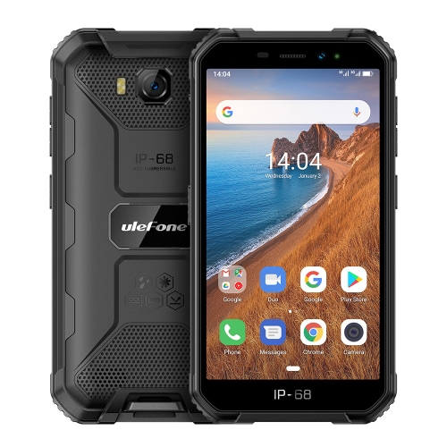 [HK Stock] Ulefone Armor X6 Rugged Phone, 2GB+16GB, IP68/IP69K Waterproof Dustproof Shockproof, Face Identification, 4000mAh Battery, 5.0 inch Android 9.0 MTK6580A/W Quad Core up to 1.3GHz, Network: 3G(Black)