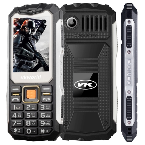 

VKworld Stone V3S Quadruple Phone, Anti-Low Temperature Daily Waterproof Shockproof Dustproof, 2.4 inch, 21 Keys, Dual LED Light, FM , BT, Dual SIM, Network: 2G, Russian Keyboard(Black)