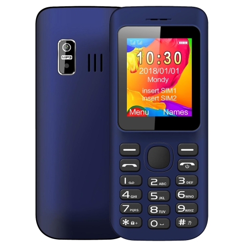 

HAIYU H1A Mobile Phone, 1.8 inch, 1200mAh Battery, 21 Keys, Support Bluetooth, FM, MP3 Player, GSM, Dual SIM(Blue)