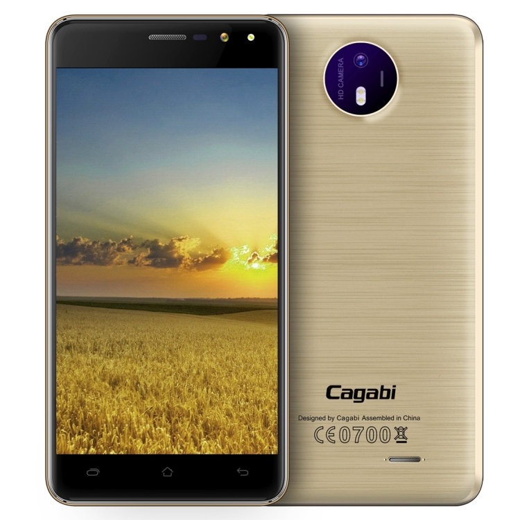 

Cagabi ONE, 1GB+8GB, 5.0 inch 2.5D Android 6.0 MTK6580A Quad Core up to 1.3GHz, Network: 3G, OTA, GPS, FM, BT, WiFi(Gold)