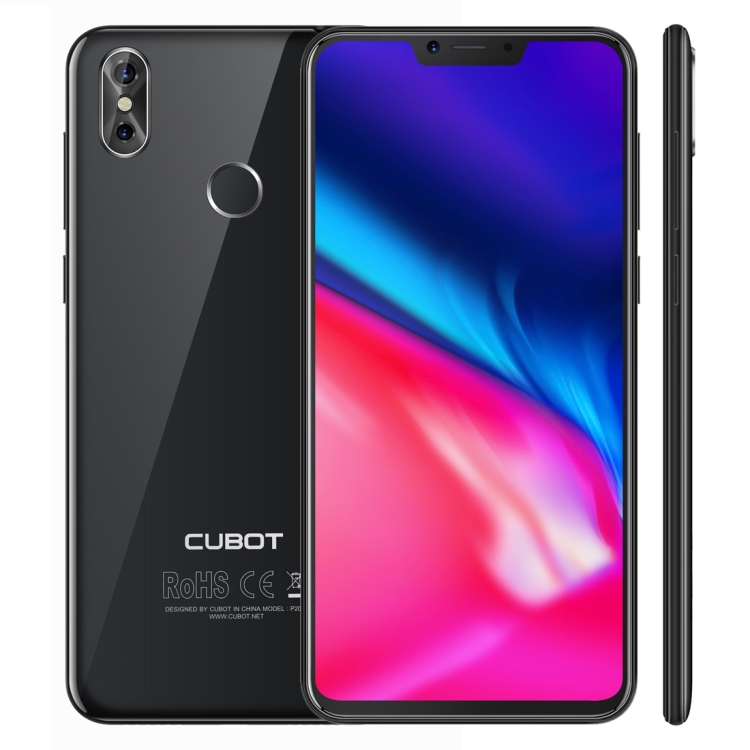 

[HK Stock] CUBOT P20, 4GB+64GB, Dual Back Cameras, Fingerprint Identification, 6.18 inch Pure Android 8.0 MTK6750T Octa Core up to 1.5GHz, Network: 4G, Dual SIM(Black)