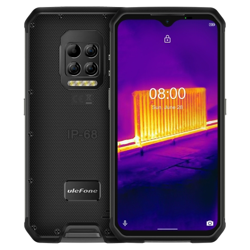 Ulefone Armor 9 Rugged Phone, Thermal Imaging Camera, 8GB+128GB, Triple Back Cameras, IP68/IP69K Waterproof Dustproof Shockproof, Face ID & Fingerprint Identification, 6600mAh Battery, 6.3 inch Android 10.0 Helio P90 MTK6779 Octa-core 64-bit up to 2.2GHz,