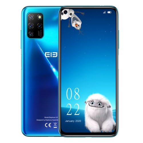 

[HK Warehouse] ELEPHONE U5 / E6008, 48MP Camera, 4GB+128GB, Quad Back Cameras, Fingerprint Identification, 4000mAh Battery, 6.4 inch Punch-hole Screen Android 10.0 MTK6771 Helio P60 Octa Core up to 2.0GHz, Network: 4G, OTG, NFC(Blue)