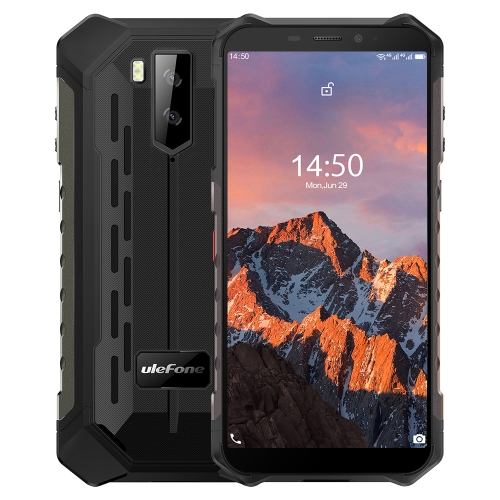 Ulefone Armor X5 Pro Rugged Phone, 4GB+64GB, IP68/IP69K Waterproof Dustproof Shockproof, Dual Back Cameras, Face Identification, 5000mAh Battery, 5.5 inch Android 10.0 MTK6762V/WD Octa Core 64-bit up to 1.8GHz, OTG, NFC, Network: 4G(Black)