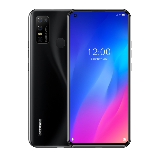 

[HK Warehouse] DOOGEE N30, 4GB+128GB, Quad Back Cameras, Face ID & Fingerprint Identification, 4180mAh Battery, 6.55 inch Pole-Notch Screen Android 10.0 MTK6762V A25 Octa Core up to 1.8GHz, Network: 4G, Dual SIM, OTG(Black)