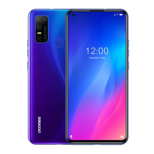 

[HK Warehouse] DOOGEE N30, 4GB+128GB, Quad Back Cameras, Face ID & Fingerprint Identification, 4180mAh Battery, 6.55 inch Pole-Notch Screen Android 10.0 MTK6762V A25 Octa Core up to 1.8GHz, Network: 4G, Dual SIM, OTG(Dream Blue)