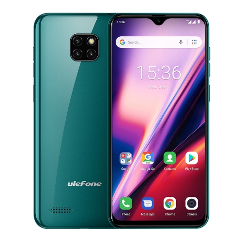 

Ulefone Note 7T, 2GB+16GB, Triple Back Cameras, Face ID Identification, 6.1 inch Android 10.0 MTK6761VWE Quad-core up to 1.8GHz, Network: 4G, Dual SIM (Green)