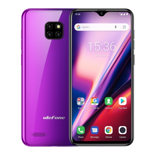 

Ulefone Note 7T, 2GB+16GB, Triple Back Cameras, Face ID Identification, 6.1 inch Android 10.0 MTK6761VWE Quad-core up to 1.8GHz, Network: 4G, Dual SIM (Twilight)