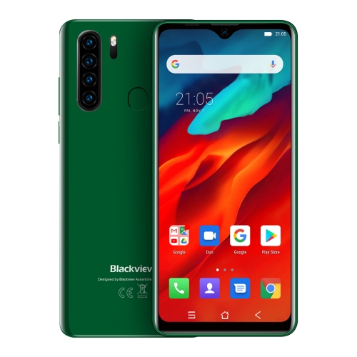 

Blackview A80 Plus, 4GB+64GB, Face ID & Fingerprint Identification, 4680mAh Battery, 6.49 inch Android 10.0 MTK6762V/WD Octa Core up to 1.8GHz, Network: 4G, Dual SIM, NFC, OTG (Green)
