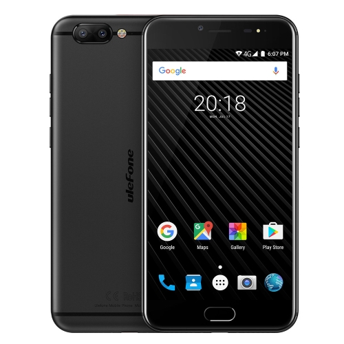 

[HK Stock] Ulefone T1, 6GB+64GB, Global Version, Front Fingerprint Identification, Dual Back Cameras, 5.5 inch Android 7.0 MTK Helio P25 Octa Core 64-bit up to 2.6GHz, OTG, Network: 4G, Dual SIM(Black)