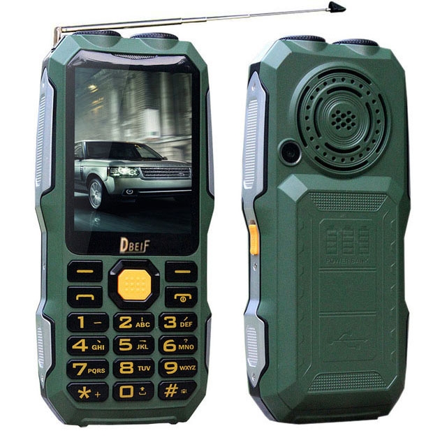 

DBeif D2016 Triple Proofing Phone, Waterproof Shockproof Dustproof, 3000mAh Battery, 2.8 inch, 21 Keys, LED Flashlight, FM, TF, Dual SIM(Army Green)