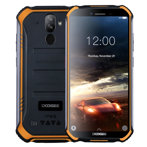 

[HK Stock] DOOGEE S40 Rugged Phone, 2GB+16GB, IP68/IP69K Waterproof Dustproof Shockproof, MIL-STD-810G, 4650mAh Battery, Dual Back Cameras, Face & Fingerprint Identification, 5.5 inch Android 9.0 Pie MTK6739 Quad Core up to 1.5GHz, Network: 4G, NFC(Orange
