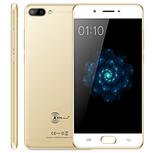 

[HK Stock] KEN XIN DA X6, 3GB+32GB, Dual Back Cameras, Fingerprint Identification, 5.0 inch Android 7.0 MTK6737 Quad Core up to 1.5GHz, Network: 4G, Dual SIM(Gold)