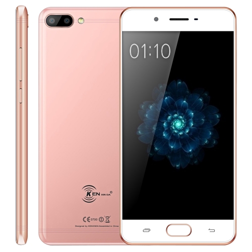 

KEN XIN DA X6, 3GB+32GB, Dual Back Cameras, Fingerprint Identification, 5.0 inch Android 7.0 MTK6737 Quad Core up to 1.5GHz, Network: 4G, Dual SIM (Rose Gold)