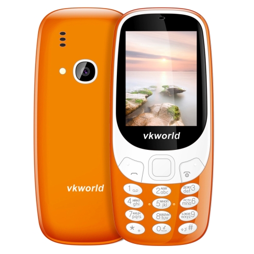 

VKworld Z3310 Feature Phone, 2.4 inch 3D Screen, 1450mAh Battery, Class K Amplifier, Dual SIM, FM, Torch, Bluetooth, Russian Keyboard(Orange)