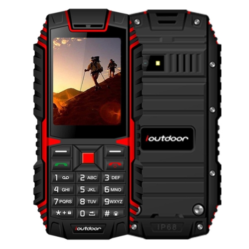 

ioutdoor T1 Triple Proofing Phone, English Keyboard, IP68 Waterproof Shockproof Dustproof, 2.4 inch, MTK6261A Chipset, 21 Keys, LED Flashlight, FM, TF, Dual SIM (Red)