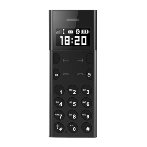 

AEKU A5 Card Mobile Phone, 0.96 inch, MTK6261D, Support Bluetooth, FM, Remote Position, Anti-lost, GSM(Black)